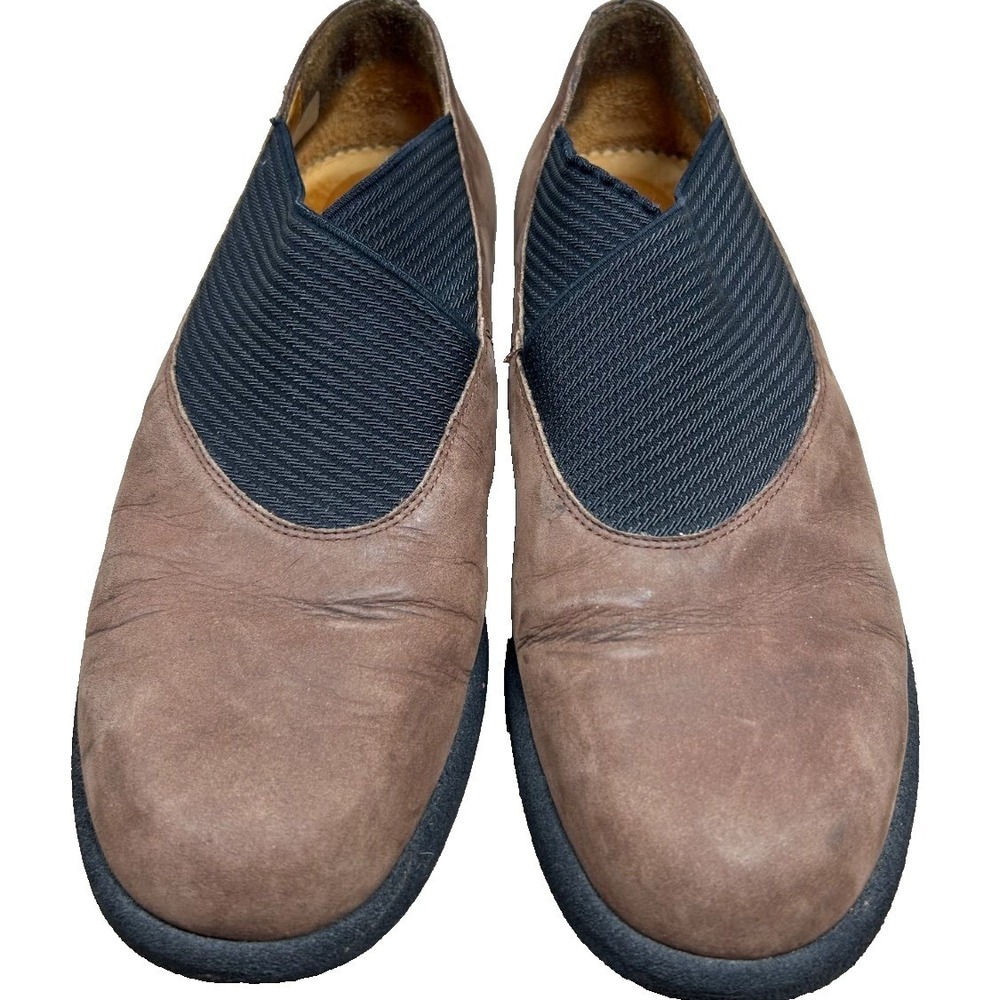 Vabene Wms Sz 9.5 US/40.5 EU Mocha‎ Brown Leather Slip On Elastic Comfort Shoes